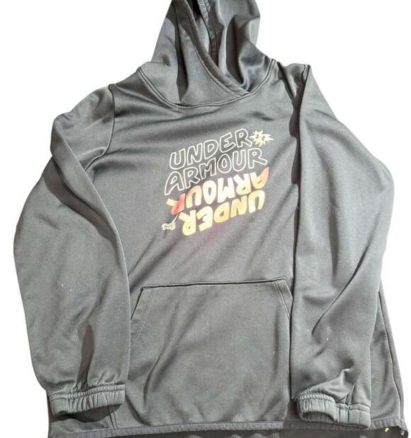 Under Armour Other - Under Armour Youth Large Black Pullover Hoodie Loose Fit Kangaroo Pocket